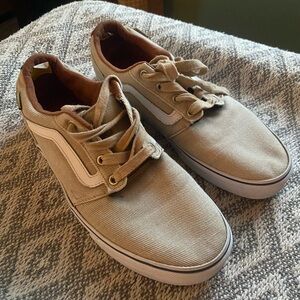 Vans Khaki Twill Old Skool Shoes size M 9.5